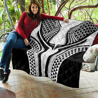 Hawaiian Kakau Art Tattoos Aquaman Style Quilt White Version - Wonder Print Shop