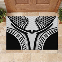 Hawaiian Kakau Art Tattoos Aquaman Style Rubber Doormat White Version - Wonder Print Shop