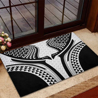 Hawaiian Kakau Art Tattoos Aquaman Style Rubber Doormat White Version - Wonder Print Shop