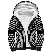 Hawaiian Kakau Art Tattoos Aquaman Style Sherpa Hoodie White Version - Wonder Print Shop