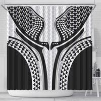 Hawaiian Kakau Art Tattoos Aquaman Style Shower Curtain White Version - Wonder Print Shop