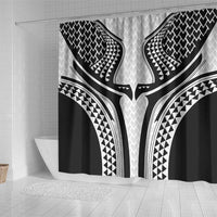 Hawaiian Kakau Art Tattoos Aquaman Style Shower Curtain White Version - Wonder Print Shop
