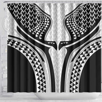 Hawaiian Kakau Art Tattoos Aquaman Style Shower Curtain White Version - Wonder Print Shop
