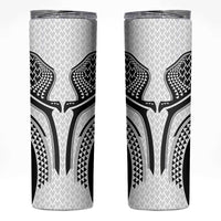 Hawaiian Kakau Art Tattoos Aquaman Style Skinny Tumbler White Version - Wonder Print Shop