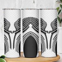 Hawaiian Kakau Art Tattoos Aquaman Style Skinny Tumbler White Version - Wonder Print Shop