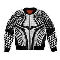 Hawaiian Kakau Art Tattoos Aquaman Style Sleeve Zip Bomber Jacket White Version - Wonder Print Shop