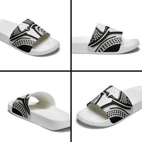 Hawaiian Kakau Art Tattoos Aquaman Style Slide Sandals White Version - Wonder Print Shop