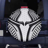 Hawaiian Kakau Art Tattoos Aquaman Style Spare Tire Cover White Version - Wonder Print Shop