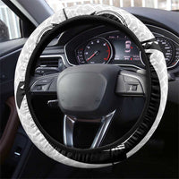 Hawaiian Kakau Art Tattoos Aquaman Style Steering Wheel Cover White Version - Wonder Print Shop