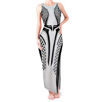 Hawaiian Kakau Art Tattoos Aquaman Style Tank Maxi Dress White Version - Wonder Print Shop