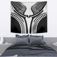 Hawaiian Kakau Art Tattoos Aquaman Style Tapestry White Version - Wonder Print Shop