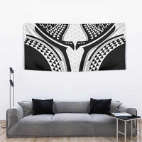 Hawaiian Kakau Art Tattoos Aquaman Style Tapestry White Version - Wonder Print Shop