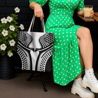 Hawaiian Kakau Art Tattoos Aquaman Style Tote Bag White Version - Wonder Print Shop