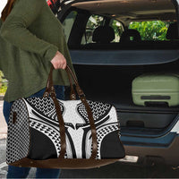 Hawaiian Kakau Art Tattoos Aquaman Style Travel Bag White Version - Wonder Print Shop