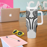 Hawaiian Kakau Art Tattoos Aquaman Style Tumbler With Handle White Version - Wonder Print Shop