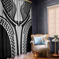 Hawaiian Kakau Art Tattoos Aquaman Style Window Curtain White Version - Wonder Print Shop