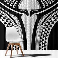 Hawaiian Kakau Art Tattoos Aquaman Style Window Curtain White Version - Wonder Print Shop