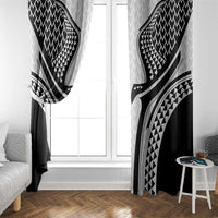 Hawaiian Kakau Art Tattoos Aquaman Style Window Curtain White Version - Wonder Print Shop