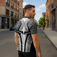 Hawaiian Kakau Art Tattoos Aquaman Style Zipper Polo Shirt White Version - Wonder Print Shop