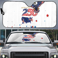 250 Years of American Freedom Auto Sun Shade Flag Bald Eagle and Map