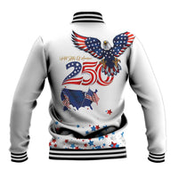 250 Years of American Freedom Baseball Jacket Flag Bald Eagle and Map