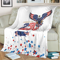 250 Years of American Freedom Blanket Flag Bald Eagle and Map