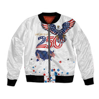 250 Years of American Freedom Bomber Jacket Flag Bald Eagle and Map