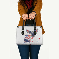 250 Years of American Freedom Leather Bag Flag Bald Eagle and Map