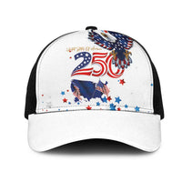 250 Years of American Freedom Mesh Trucker Cap Flag Bald Eagle and Map