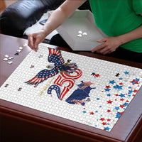 250 Years of American Freedom Puzzle Flag Bald Eagle and Map