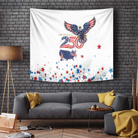 250 Years of American Freedom Tapestry Flag Bald Eagle and Map