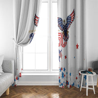 250 Years of American Freedom Window Curtain Flag Bald Eagle and Map