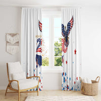 250 Years of American Freedom Window Curtain Flag Bald Eagle and Map