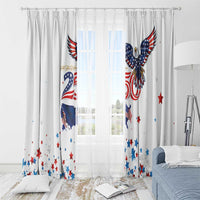 250 Years of American Freedom Window Curtain Flag Bald Eagle and Map