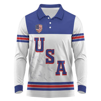 USA Ice Hockey Custom Long Sleeve Polo Shirt Sporty Style