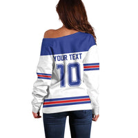 USA Ice Hockey Custom Off Shoulder Sweater Sporty Style