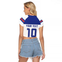 USA Ice Hockey Custom Raglan Cropped T Shirt Sporty Style