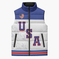 USA Ice Hockey Custom Sleeveless Puffer Jacket Sporty Style