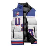 USA Ice Hockey Custom Sleeveless Puffer Jacket Sporty Style