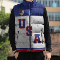 USA Ice Hockey Custom Sleeveless Puffer Jacket Sporty Style