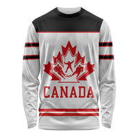 Canada Ice Hockey Custom Long Sleeve Shirt Maple Leaves Sport