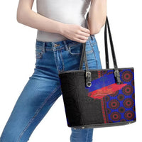 Haiti Flag Day African Seamless Pattern Leather Tote Bag - Wonder Print Shop