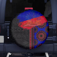 Haiti Flag Day African Seamless Pattern Spare Tire Cover - Wonder Print Shop