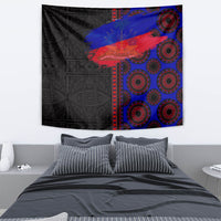 Haiti Flag Day African Seamless Pattern Tapestry - Wonder Print Shop