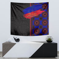 Haiti Flag Day African Seamless Pattern Tapestry - Wonder Print Shop