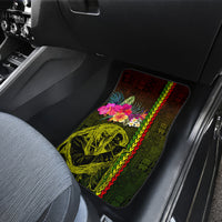 Hawaiian Reggae Music Car Mats Jamaica Singer Tribal Polynesian and Hibiscus - Wonder Print Shop