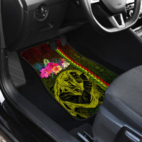 Hawaiian Reggae Music Car Mats Jamaica Singer Tribal Polynesian and Hibiscus - Wonder Print Shop