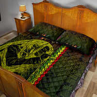 Hawaiian Reggae Music Quilt Bed Set Jamaica Singer Tribal Polynesian and Hibiscus - Wonder Print Shop