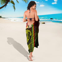 Hawaiian Reggae Music Sarong Jamaica Singer Tribal Polynesian and Hibiscus - Wonder Print Shop