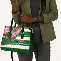 South Africa Football Leather Bag King Protea with African Heritage Stripes Style